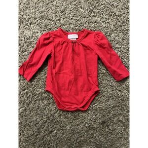 Bonnie Baby Girls Red‎ Bodysuit 1 pc Christmas Holiday Size 6-9 months